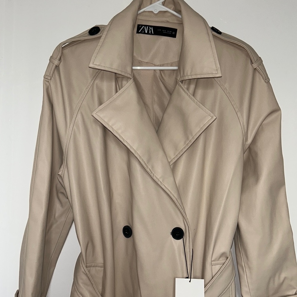 Zara BASIC BELTED TRENCH COAT.